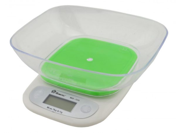 Весы кухонные DOMOTEC MS-125 Plastic, весы пищевые, весы кулинарные. Цвет: голубой — изображение 16