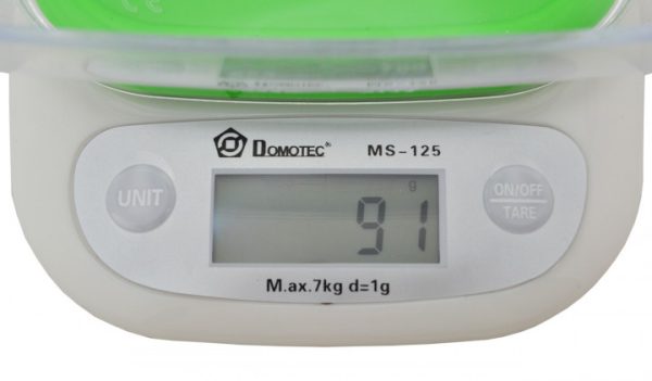 Весы кухонные DOMOTEC MS-125 Plastic, весы пищевые, весы кулинарные. Цвет: голубой — изображение 18