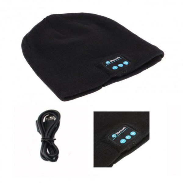 Портативная колонка ШАПКА с bluetooth наушниками SPS Hat BT True. Цвет: черный — изображение 3