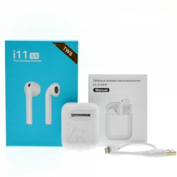 Беспроводные наушники с сенсорным управлением Unit i11 TWS Sensor Stereo Bluetooth 5.0. Цвет: белый — изображение 7