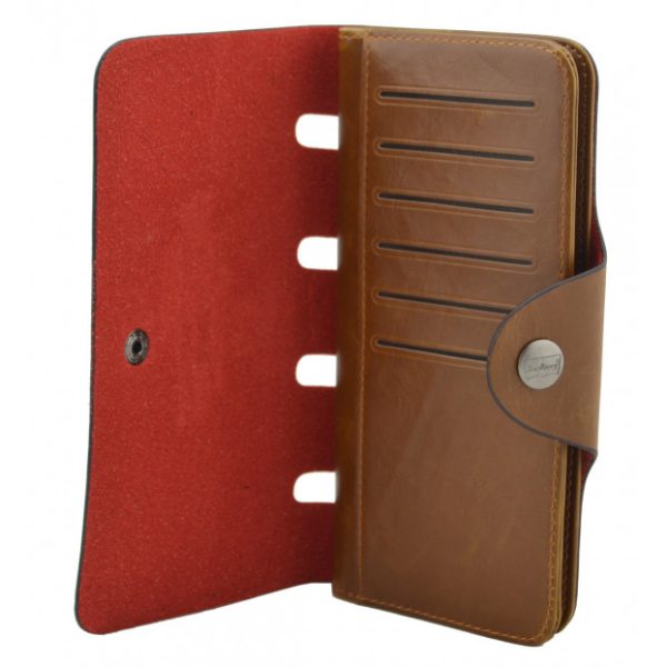 Мужское портмоне Baellerry Genuine Leather COK10, Стильный мужской кошелек. Цвет: коричневый — изображение 4
