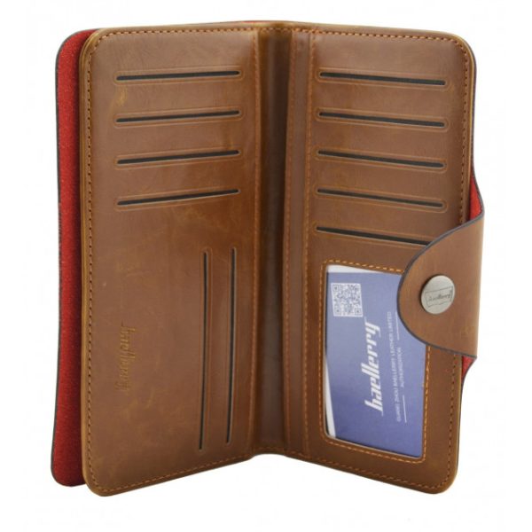 Мужское портмоне Baellerry Genuine Leather COK10, Стильный мужской кошелек. Цвет: коричневый — изображение 3