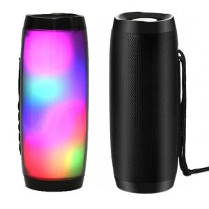 Портативная bluetooth колонка влагостойкая TG157 Pulse с разноцветной подсветкой. Цвет: черный