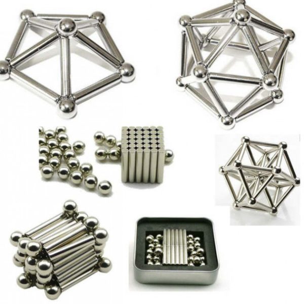 Магнитный конструктор Buckyballs n Buckybars, 64 детали, магнитная игрушка неокуб, магнитный конструктор — изображение 2