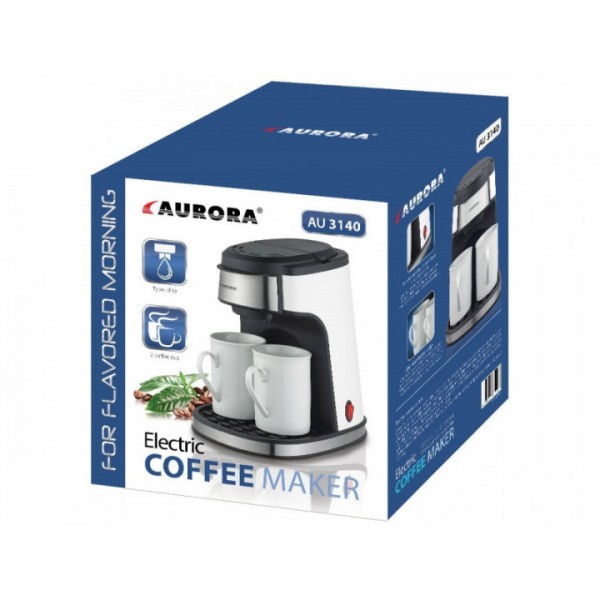 Кофеварка капельная AURORA AU-3140, домашняя кофеварка, маленькая кофемашина для дома