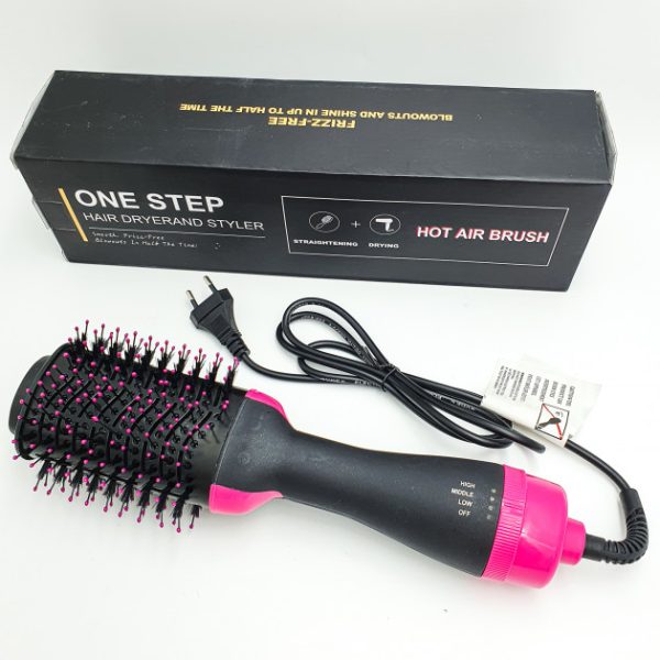 Фен Щетка расчёска 3в1 One step Hair Dryer 1000 Вт 3 режима выпрямитель для укладки волос стайлер с функцией ионизации — изображение 4
