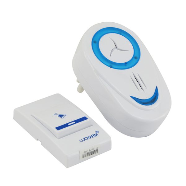 Беспроводной дверной звонок от розетки 220V Luckarm Intelligent A8853. Цвет: голубой — изображение 2