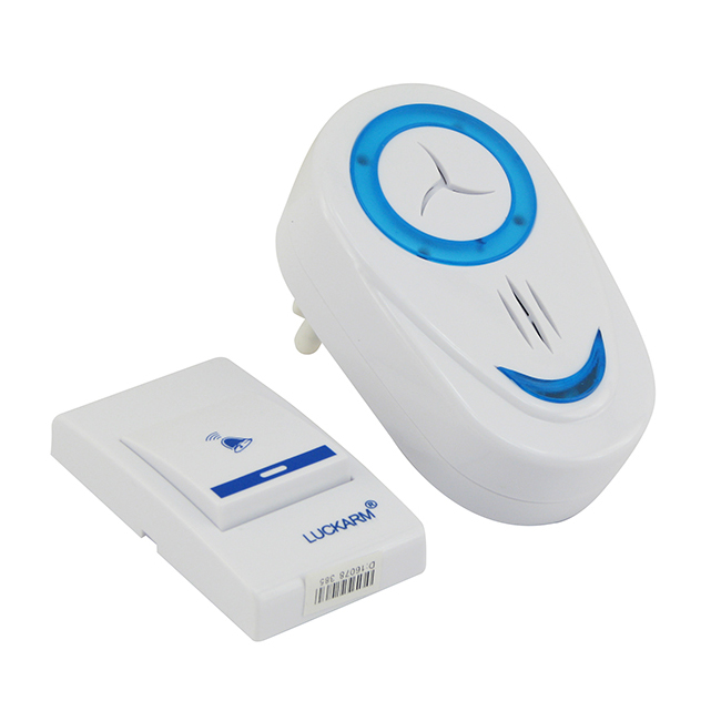 Беспроводной дверной звонок от розетки 220V Luckarm Intelligent A8853. Цвет: голубой