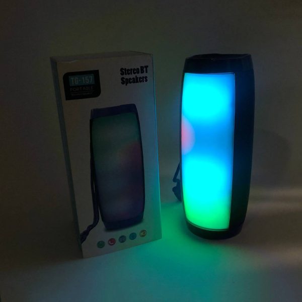 Портативная bluetooth колонка влагостойкая TG157 Pulse с разноцветной подсветкой. Цвет: черный — изображение 11