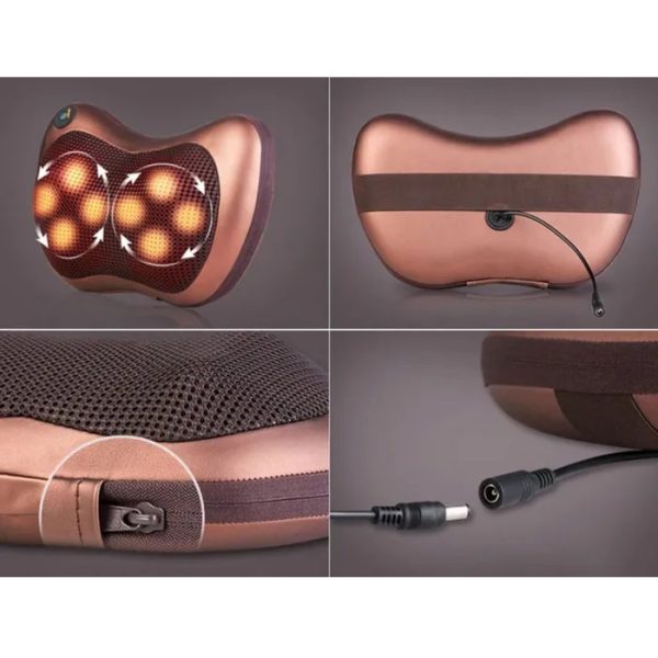 Массажная подушка Car and Home Massage Pillow, массажер для шеи автомобильный — изображение 22