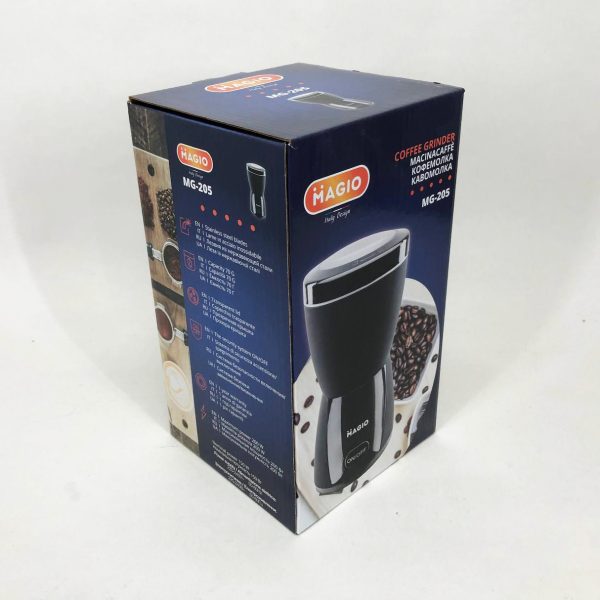 Кофемолка MAGIO MG-205 200 Вт, Кофемолка бытовая электрическая, Портативная кофемолка, Измельчитель кофе — изображение 12