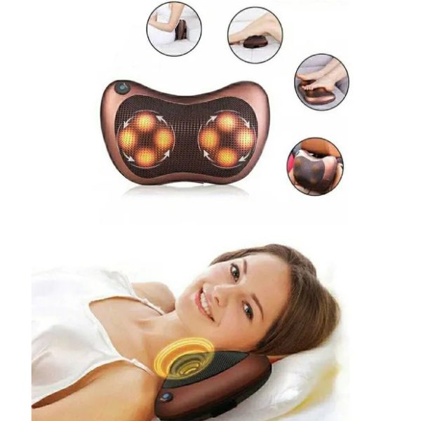 Массажная подушка Car and Home Massage Pillow, массажер для шеи автомобильный — изображение 27