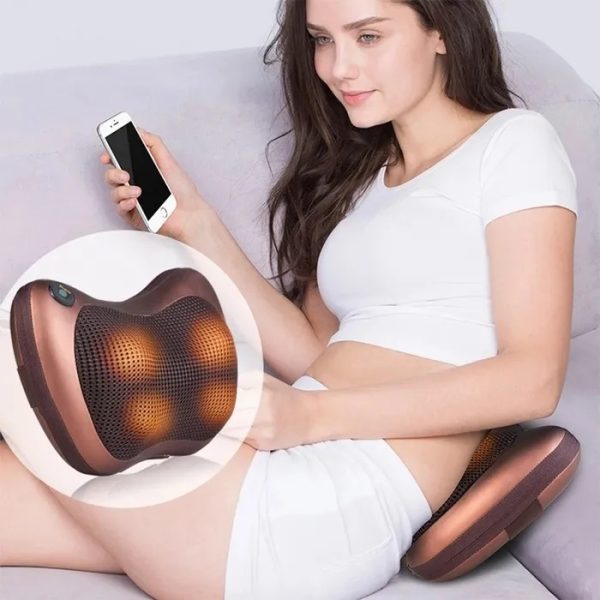 Массажная подушка Car and Home Massage Pillow, массажер для шеи автомобильный — изображение 45