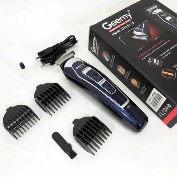 Машинка для стрижки GEMEI GM-6115, машинка для стрижки волос беспроводная. Цвет: синий — изображение 14