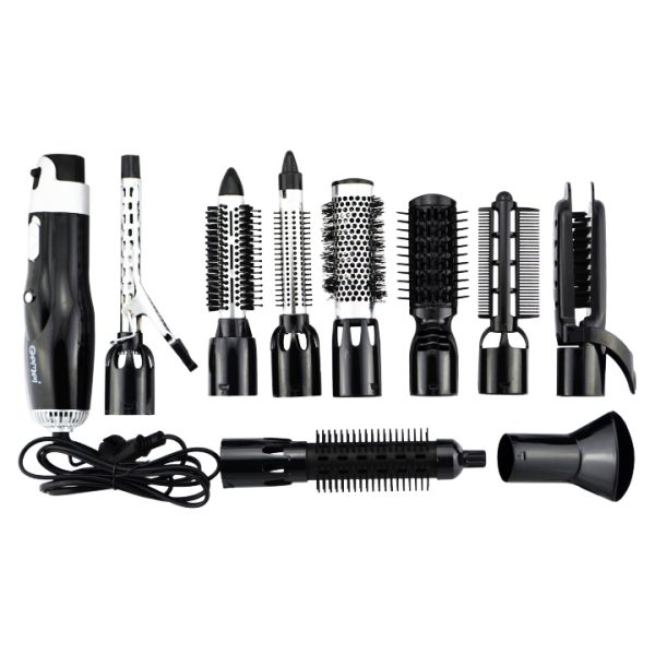 Фен щетка 10 в 1 GEMEI GM-4833. Цвет: черный