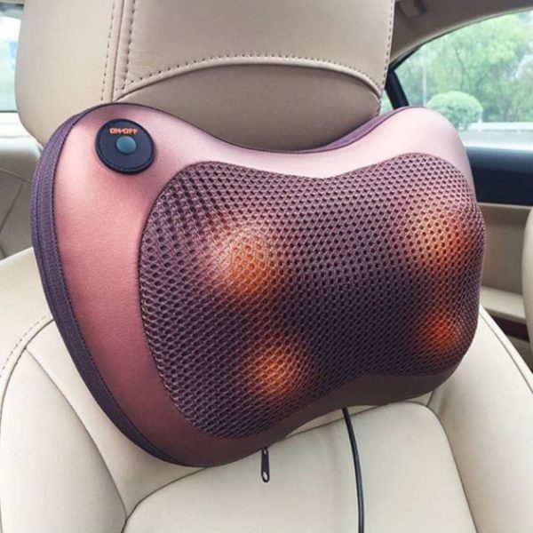 Массажная подушка Car and Home Massage Pillow, массажер для шеи автомобильный — изображение 4