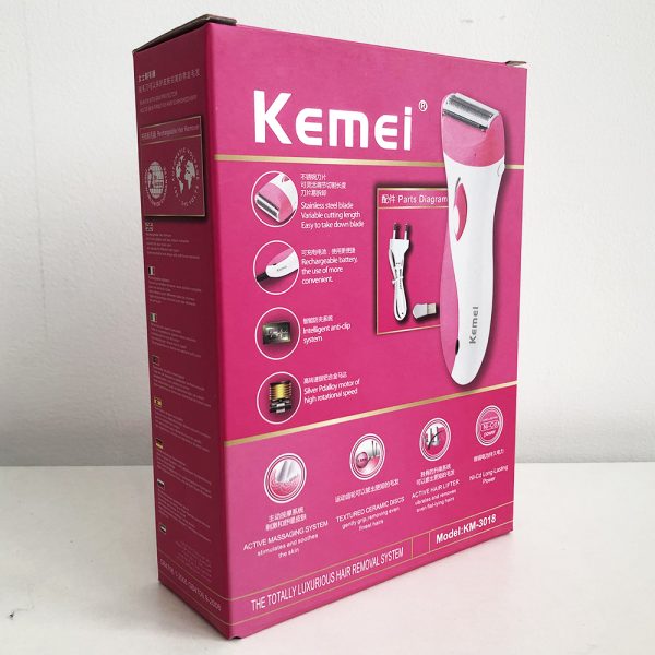 Женский эпилятор-бритва KEMEI КМ-3018 женская — изображение 7