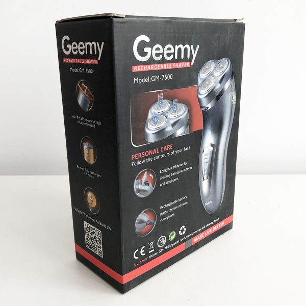 Электробритва с триммером GEMEI GM-7500, электробритва с насадками для бороды, тример для бороды — изображение 8