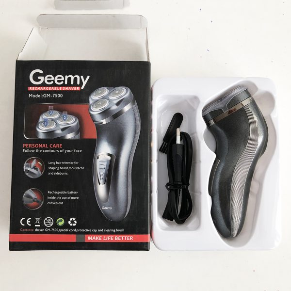 Электробритва с триммером GEMEI GM-7500, электробритва с насадками для бороды, тример для бороды — изображение 9