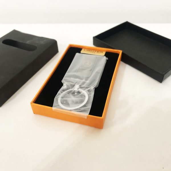 Зажигалка спиральная USB-811. Mercedes. Цвет: черный — изображение 3