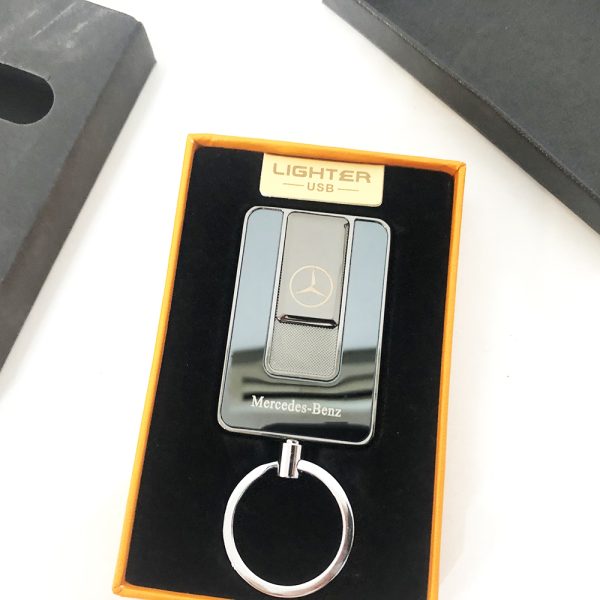 Зажигалка спиральная USB-811. Mercedes. Цвет: черный — изображение 4