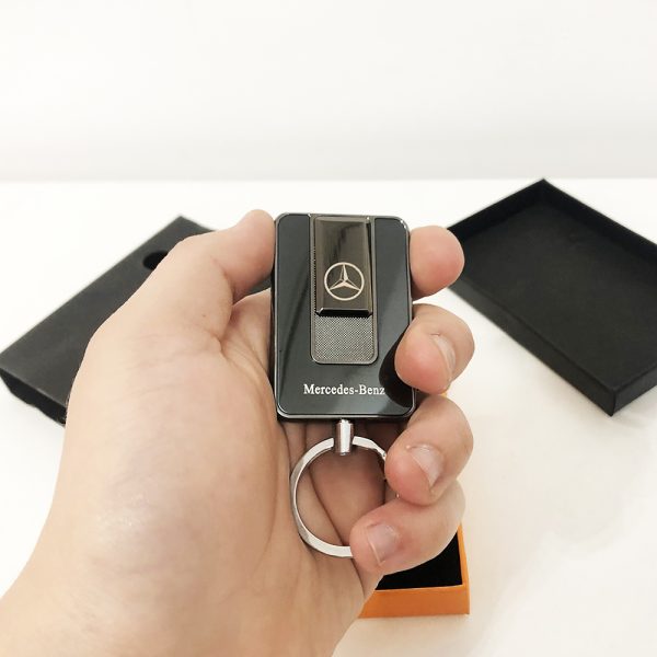 Зажигалка спиральная USB-811. Mercedes. Цвет: черный — изображение 7