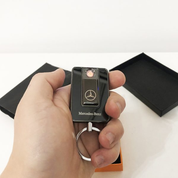 Зажигалка спиральная USB-811. Mercedes. Цвет: черный — изображение 8