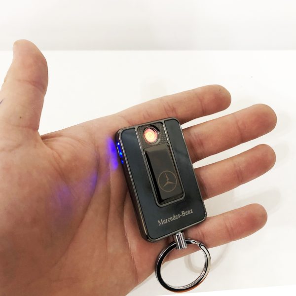 Зажигалка спиральная USB-811. Mercedes. Цвет: черный — изображение 2