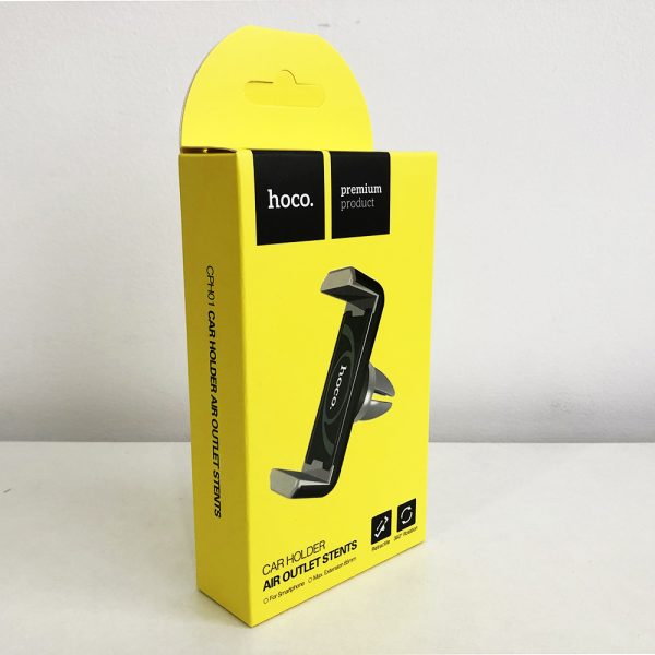 Автодержатель для телефона Hoco CPH01 Mobile Holder for car outlet. Цвет: черный — изображение 2