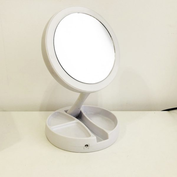 Складное зеркало для макияжа с Led подсветкой круглое увеличительное 10x My Fold Away Mirror. Цвет: белый — изображение 15