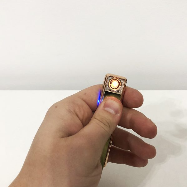 Зажигалка спиральная USB ZGP-1. Цвет: золотой — изображение 7