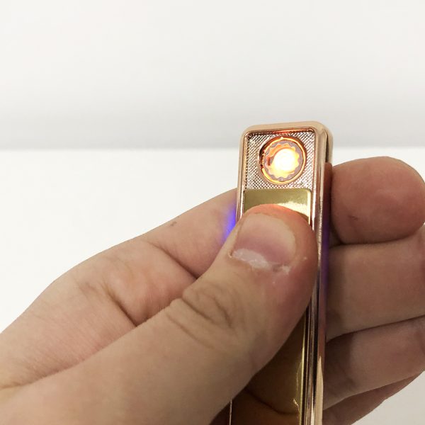 Зажигалка спиральная USB ZGP-1. Цвет: золотой — изображение 8