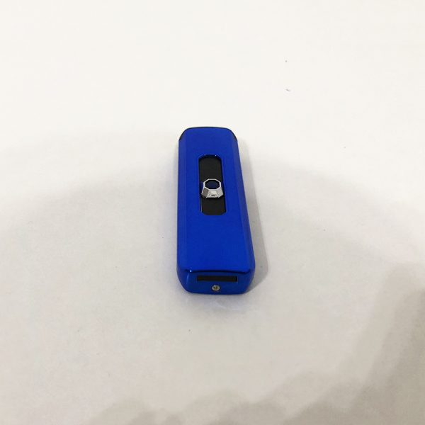 Зажигалка электрическая, аккумуляторная зажигалка подарочная, зажигалка на зарядке. Цвет: синий — изображение 2