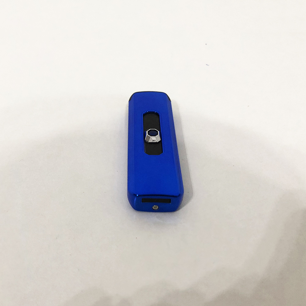 Зажигалка электрическая, аккумуляторная зажигалка подарочная, зажигалка на зарядке. Цвет: синий