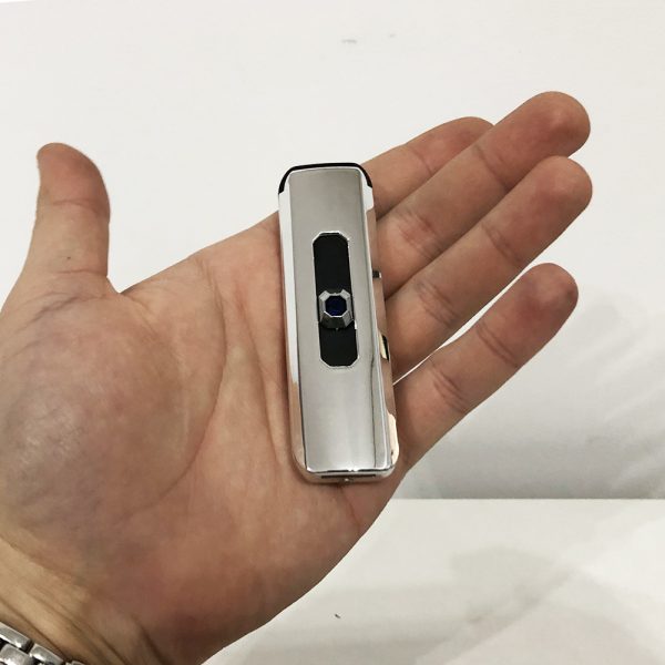 Зажигалка электрическая, спиральная сенсорная электрическая usb зажигалка. Цвет: серебряный — изображение 4