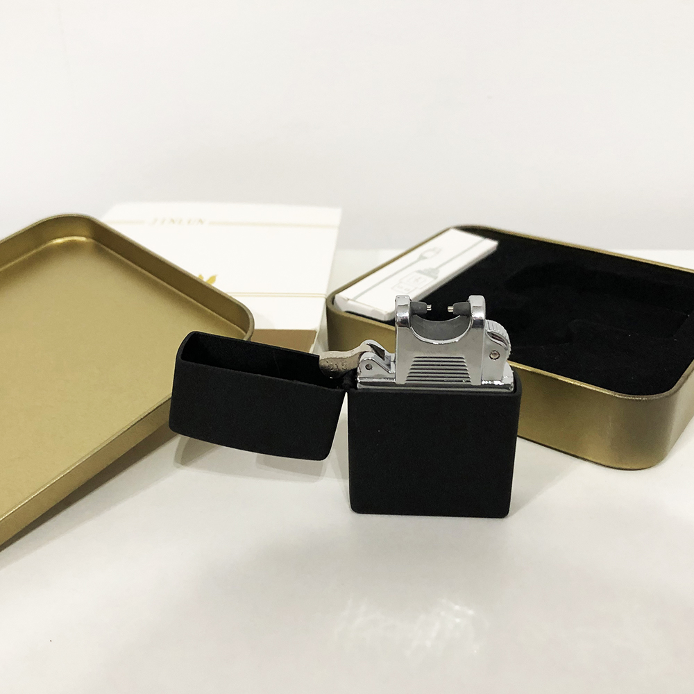 Зажигалка импульсная NB USB-215, Аккумуляторная зажигалка подарочная, USB зажигалка. Цвет: черный