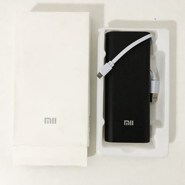 Портативное зарядное устройство power bank павербанк 16000/6000 MI M5. Цвет: черный — изображение 4