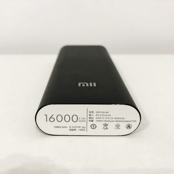 Портативное зарядное устройство power bank павербанк 16000/6000 MI M5. Цвет: черный — изображение 6