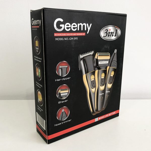 Электробритва сеточная и триммер для бороды GEMEI/Geemy GM-595 с аккумулятором. Цвет: золотой — изображение 11