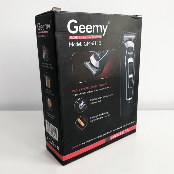 Машинка для стрижки GEMEI GM-6115, машинка для стрижки волос беспроводная. Цвет: синий — изображение 4