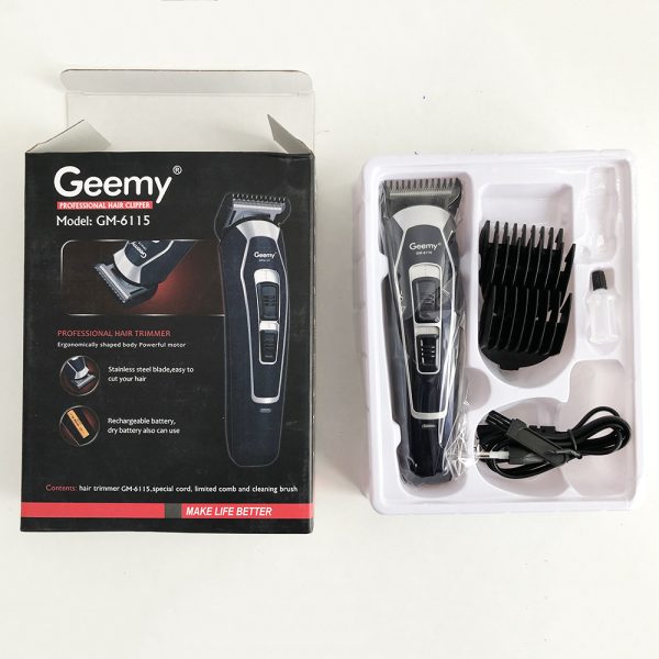 Машинка для стрижки GEMEI GM-6115, машинка для стрижки волос беспроводная. Цвет: синий — изображение 5