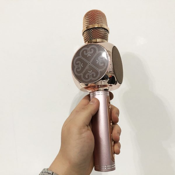 Беспроводной Bluetooth Микрофон для Караоке Микрофон DM Karaoke Y 68 + BT. Цвет: розовый — изображение 4