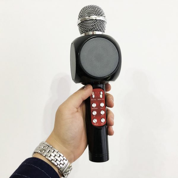 Беспроводной микрофон караоке bluetooth WSTER WS-1816. Цвет: черный — изображение 4