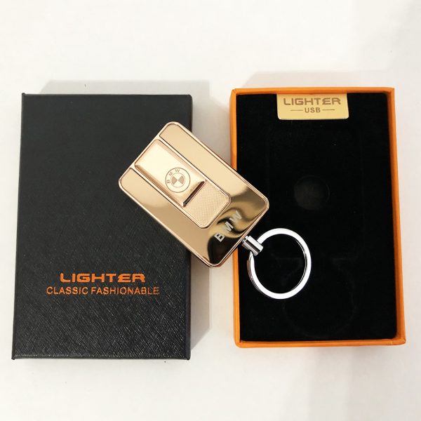 Зажигалка спиральная USB-811. BMW. Цвет: золотой — изображение 4
