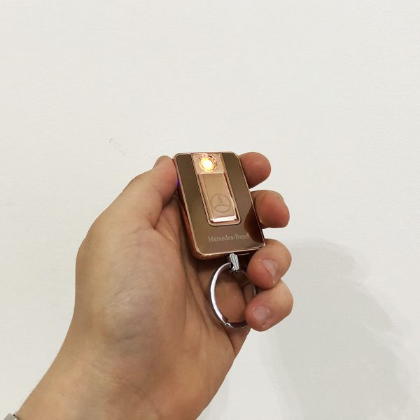 Зажигалка спиральная USB-811. Mercedes. Цвет: золотой — изображение 2