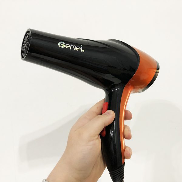 Фен GEMEI GM-1766 2.6кВт АС, фен для головы, женский фен для волос, фен сушка. Цвет: оранжевый — изображение 7