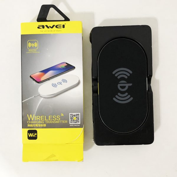 Беспроводное зарядное устройство Awei W2, беспроводная зарядка usb для iphone для андроид. Цвет: черный — изображение 11