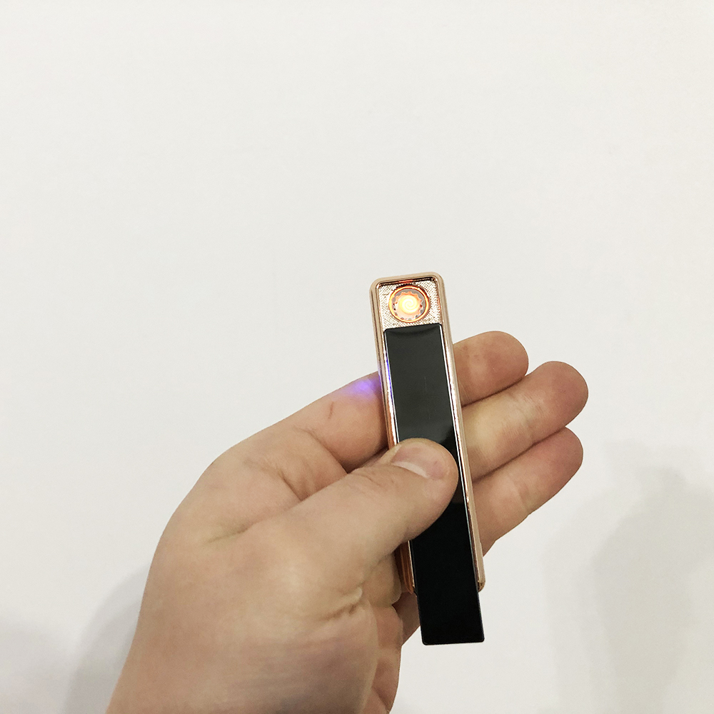 Зажигалка спиральная USB ZGP-1. Цвет: платиновый