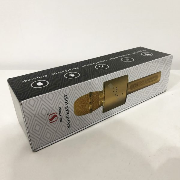 Беспроводной Bluetooth Микрофон для Караоке Микрофон DM Karaoke Y 68 + BT. Цвет: черный с серебром — изображение 3