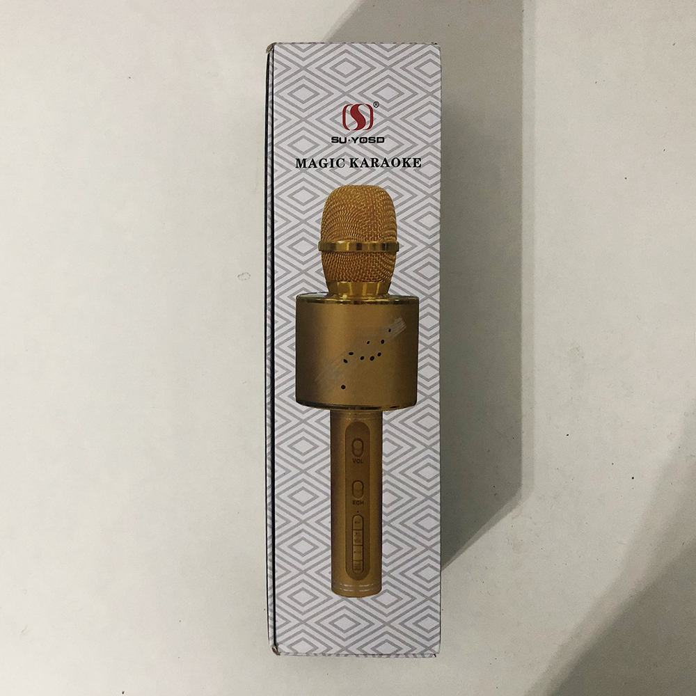 Беспроводной Bluetooth Микрофон для Караоке Микрофон DM Karaoke Y 68 + BT. Цвет: черный с серебром